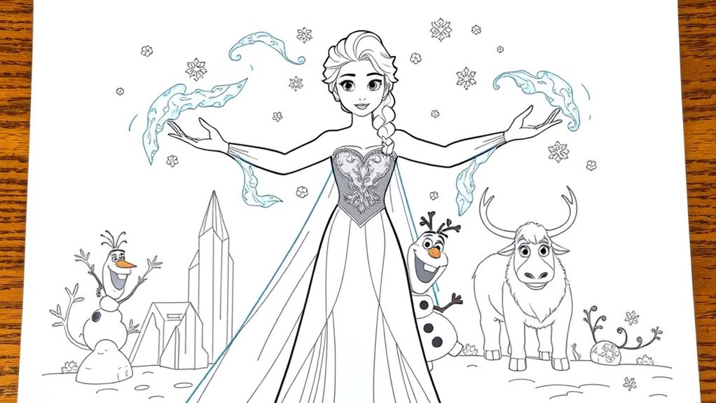 elsa jégszobrokat készít