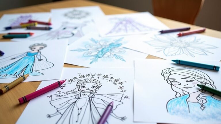 frozen themed coloring pages